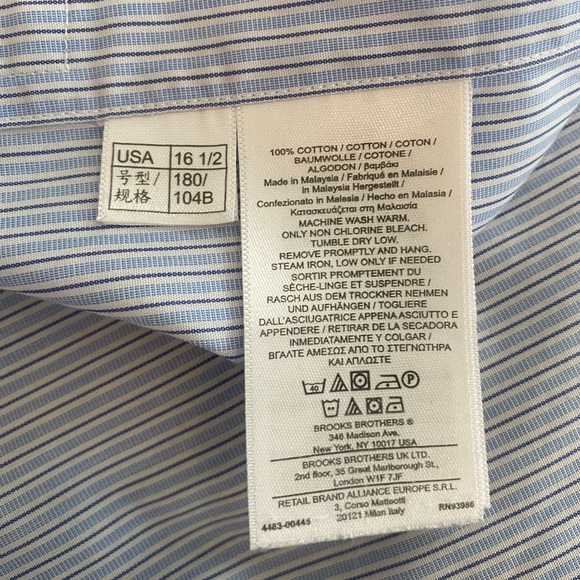 Brooks Brothers 346 and 1818 Lot of 3 Long Sleeve Shirts 17-34 & 16 1/2- 2/3 4/5 - Picture 14 of 14